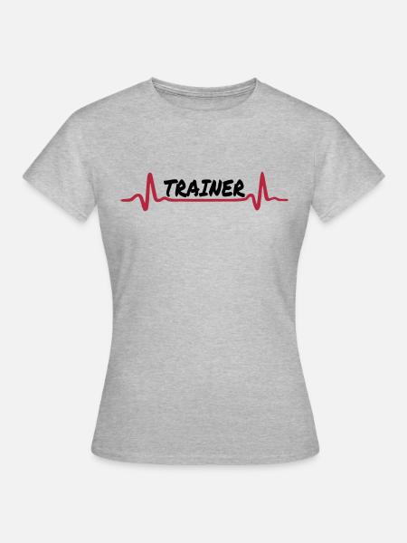 Fitness - Trainer - Frauen T-Shirt - Grau meliert