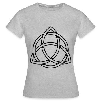 Nœuds celtiques symbole celtique merveilleux - T-shirt Femme - gris chiné - Devant - AI Model Female 172 dark (172cm)