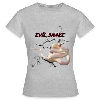 Evil Snake - Women's T-Shirt - heather grey - Front - AI Model Female 172 dark (172cm)