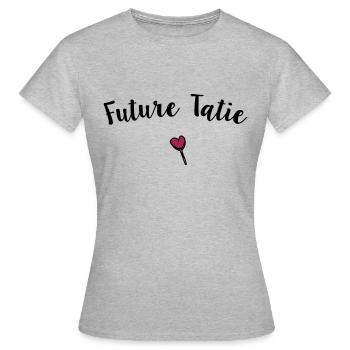 future tatie - Women's T-Shirt - heather grey - Front - AI Model Female 172 dark (172cm)