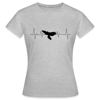 Weisskopfseeadler design schwarz - Frauen T-Shirt - Grau meliert - Vorne - AI Model Female 172 dark (172cm)