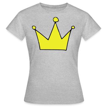Couronne Prince Princesse prince prince princess - T-shirt Femme - gris chiné - Devant - AI Model Female 172 dark (172cm)