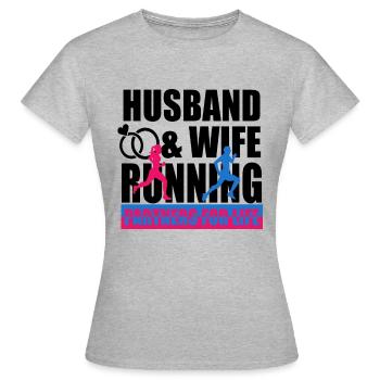 Couple running a marathon partner look gift - Women's T-Shirt - heather grey - Front - AI Model Female 172 dark (172cm)