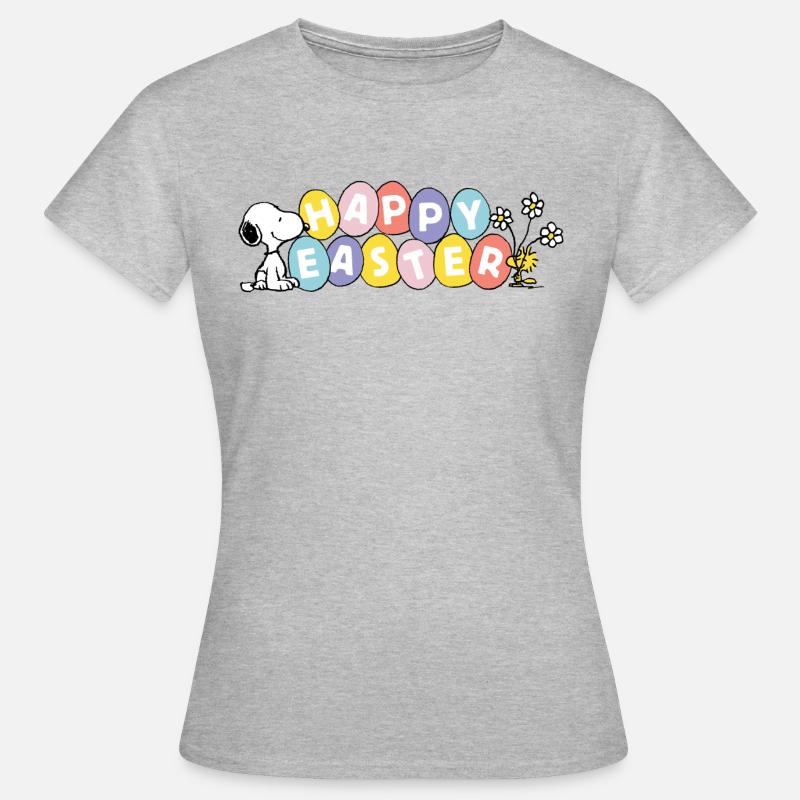 Peanuts Snoopy Happy Easter - Women's T-Shirt - heather grey