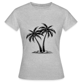 Palm Island - Women's T-Shirt - heather grey - Front - AI Model Female 172 dark (172cm)