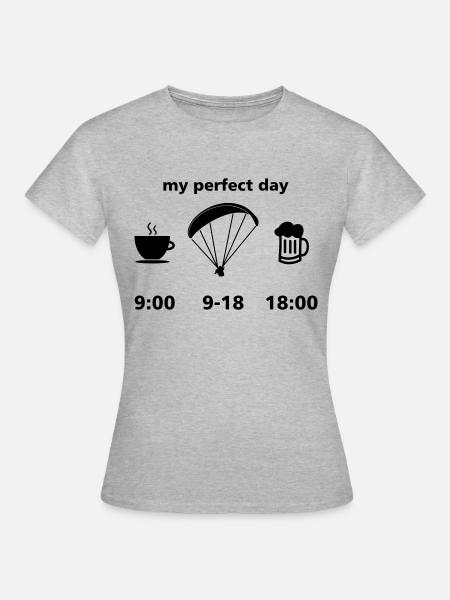 Journée de parapente en parapente - T-shirt Femme - gris chiné