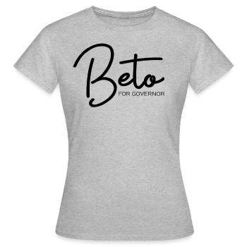 Beto pour le gouverneur 2022 Beto Texas Gouverneur Bet - T-shirt Femme - gris chiné - Devant - AI Model Female 172 dark (172cm)