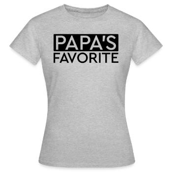 Papas Lieblings -Gro�elterntag Papas Favorit - Frauen T-Shirt - Grau meliert - Vorne - AI Model Female 172 dark (172cm)
