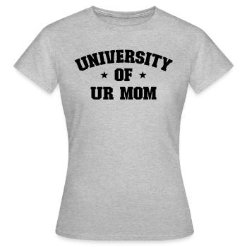 Universit�t ur Mutter - Frauen T-Shirt - Grau meliert - Vorne - AI Model Female 172 dark (172cm)