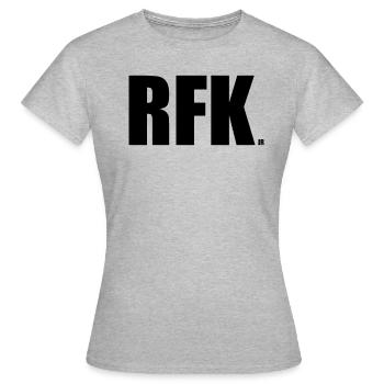 Robert Kennedy Jr. f�r Pr�sident '24 RFK Jr. 2024 - Frauen T-Shirt - Grau meliert - Vorne - AI Model Female 172 dark (172cm)