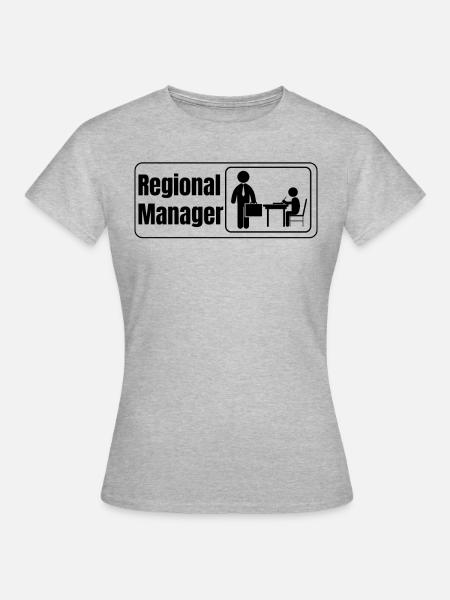 Regional Manager Geschenk lustiger Regionalmanager - Frauen T-Shirt - Grau meliert