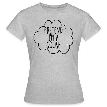 Stellen Sie sich vor, ich bin ein fauler Halloween - Frauen T-Shirt - Grau meliert - Vorne - AI Model Female 172 dark (172cm)