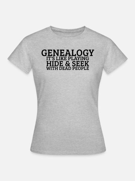 Genealogie Genealoge Ahnenlinie Genealogie - Frauen T-Shirt - Grau meliert