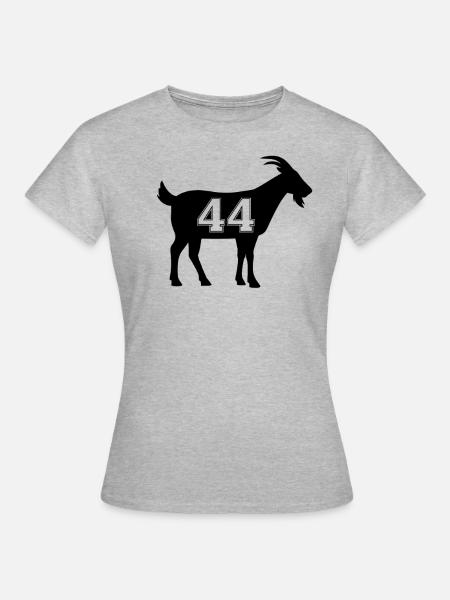 Ziege 44 G.O.A.T. Nummer vierundvierzig Ziege - Frauen T-Shirt - Grau meliert