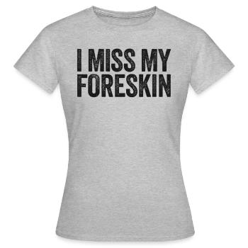 La circoncision embarrassante de mon - T-shirt Femme - gris chiné - Devant - AI Model Female 172 dark (172cm)