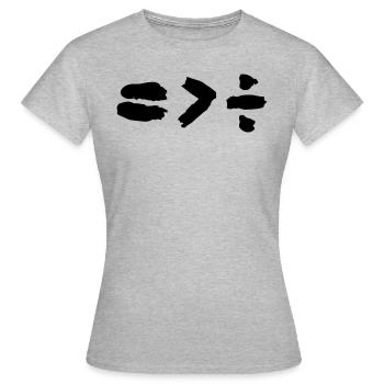 Gleichheit ist größer als Spaltung - Frauen T-Shirt - Grau meliert - Vorne - AI Model Female 172 dark (172cm)
