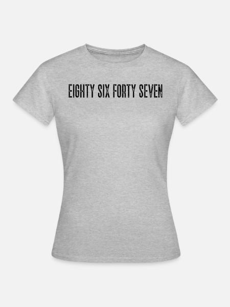 Dezenter Anti- Eighty Six Forty Seven 8647 - Frauen T-Shirt - Grau meliert