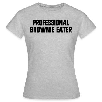 Brownie Eater Brownie professionnel - T-shirt Femme - gris chiné - Devant - AI Model Female 172 dark (172cm)