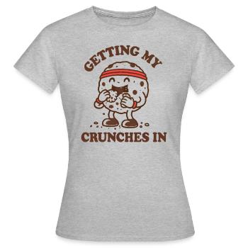 Meine Crunches im Fitnessstudio machen Lustiger Ke - Frauen T-Shirt - Grau meliert - Vorne - AI Model Female 172 dark (172cm)