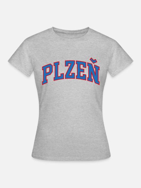 Plzeň Pilsen - Frauen T-Shirt - Grau meliert