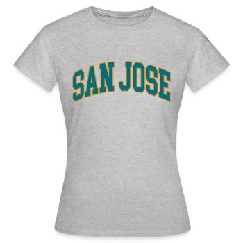 San Jose - Frauen T-Shirt - Grau meliert - Vorne - AI Model Female 172 dark (172cm)