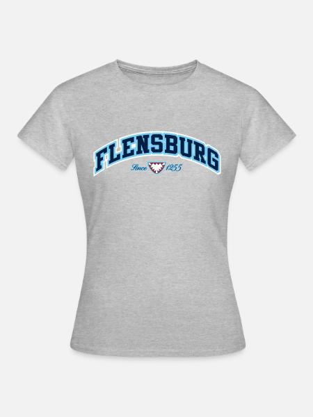 Flensburg - Frauen T-Shirt - Grau meliert