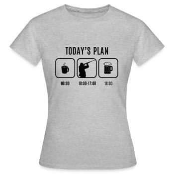 Kaffee Tontauben Bier Wurfscheiben Schiessen - Frauen T-Shirt - Grau meliert - Vorne - AI Model Female 172 dark (172cm)