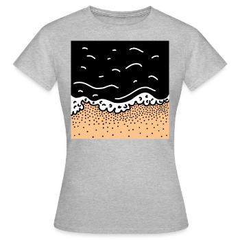 Vacances à la plage, bonnes vacances - T-shirt Femme - gris chiné - Devant - AI Model Female 172 dark (172cm)