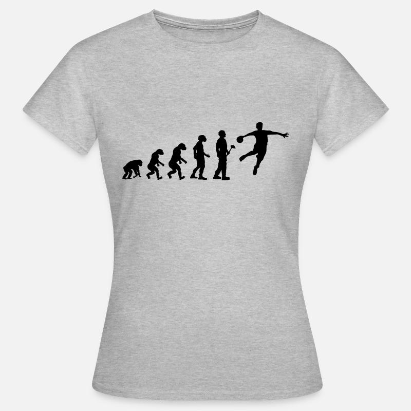 Evolution theory handballer - Women's T-Shirt - heather grey