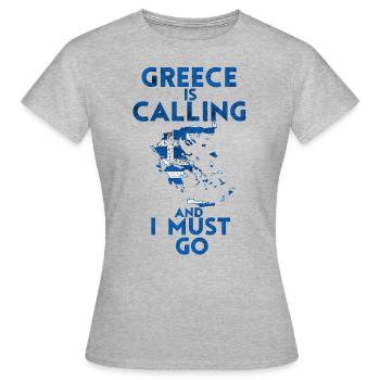 Greece - Women's T-Shirt - heather grey - Front - AI Model Female 172 dark (172cm)