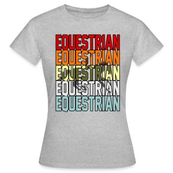Reiter-lustiges Reiten-mädchen-geschenk - Frauen T-Shirt - Grau meliert - Vorne - AI Model Female 172 dark (172cm)