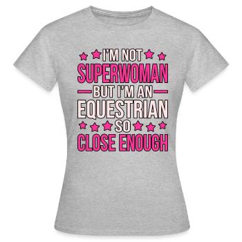Reiter-lustiges Reiten-mädchen-geschenk - Frauen T-Shirt - Grau meliert - Vorne - AI Model Female 172 dark (172cm)