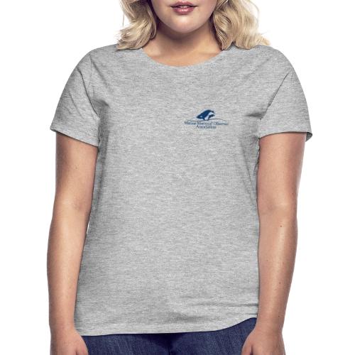 MMOA Logo Blue Marine Mammal Observer on back - Women's T-Shirt