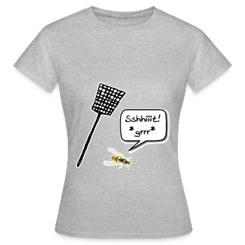 Cible: Frelon malheureux - T-shirt Femme - gris chiné - Devant - AI Model Female 172 dark (172cm)