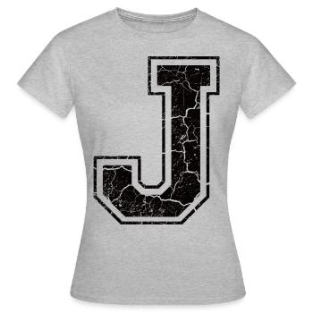 Un caractère un joule in Grunge-Look - T-shirt Femme - gris chiné - Devant - AI Model Female 172 dark (172cm)