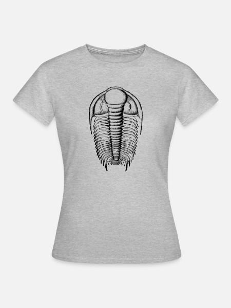 Trilobit, lustiger Geologe - Frauen T-Shirt - Grau meliert