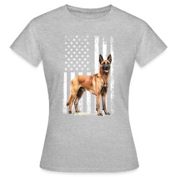 Belgian Malinois - Frauen T-Shirt - Grau meliert - Vorne - AI Model Female 172 dark (172cm)