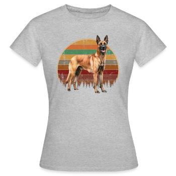 Belgian Malinois - Frauen T-Shirt - Grau meliert - Vorne - AI Model Female 172 dark (172cm)