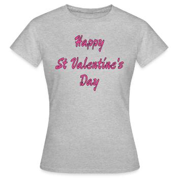 Sankt Valentin - Frauen T-Shirt - Grau meliert - Vorne - AI Model Female 172 dark (172cm)