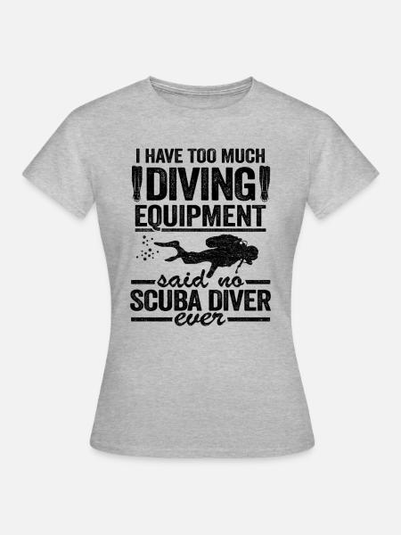 Scuba Tauchsport Geschenk Tauchen Taucher - Frauen T-Shirt - Grau meliert