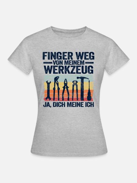 Handwerker Vatertag Geschenk Papa Lustig KFZ Auto - Frauen T-Shirt - Grau meliert