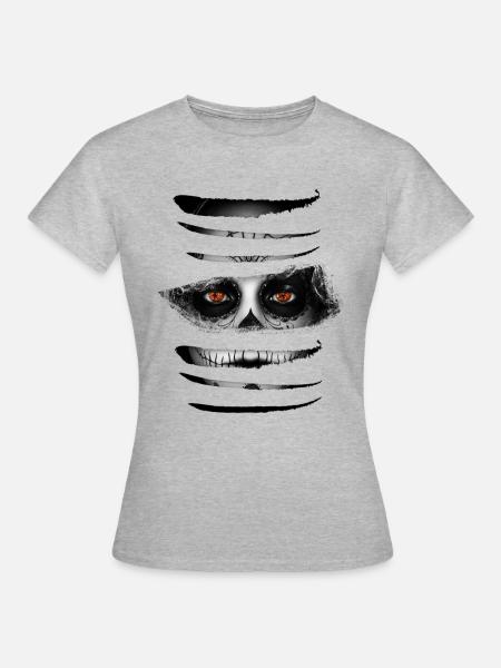 The Face - Frauen T-Shirt - Grau meliert