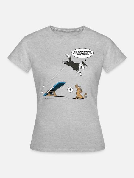 Border collie / Agilität des Hundes - Frauen T-Shirt - Grau meliert