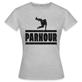 Parkour Freerunning Sport Sport Sports extrêmes - T-shirt Femme - gris chiné - Devant - AI Model Female 172 dark (172cm)