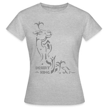 Chameau - T-shirt Femme - gris chiné - Devant - AI Model Female 172 dark (172cm)