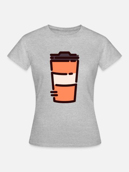 Kaffee - Frauen T-Shirt - Grau meliert