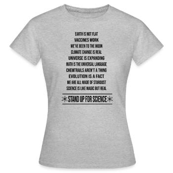 Science Magic Religion Research Gift - Women's T-Shirt - heather grey - Front - AI Model Female 172 dark (172cm)