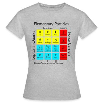 Elementary Particles - Women's T-Shirt - heather grey - Front - AI Model Female 172 dark (172cm)