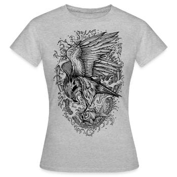 Fischadler - Frauen T-Shirt - Grau meliert - Vorne - AI Model Female 172 dark (172cm)