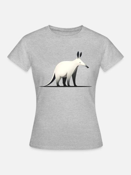 Erdferkel - Frauen T-Shirt - Grau meliert